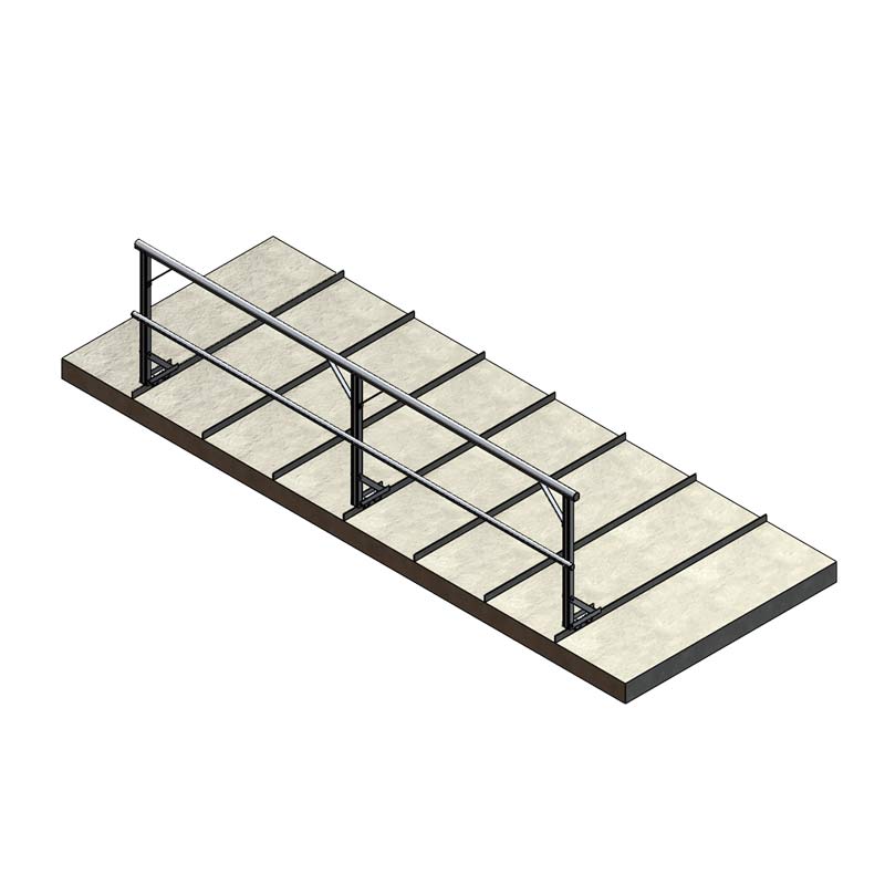 Fixed Aluminum Guardrail Steel Mounting